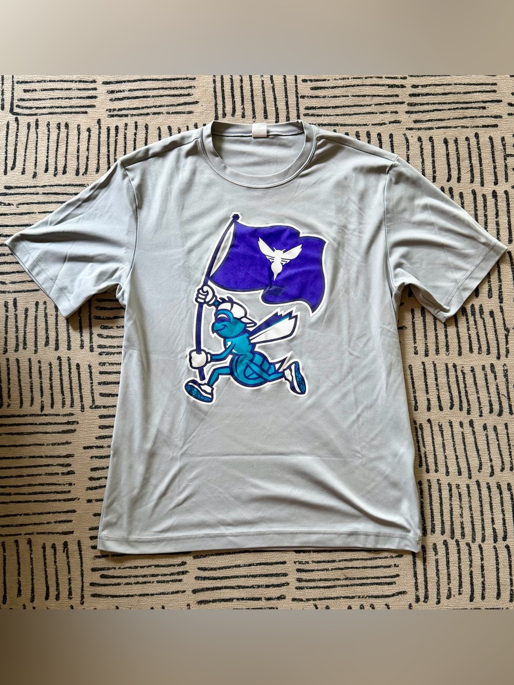 Sport-Tek Light Gray Charlotte Hornets / Greensboro Swarm drifit tshirt